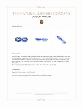 1.78 Ct.Tw.Total Carat Weight Blue Sapphire Pair from Ceylon (Sri Lanka) Appraisal