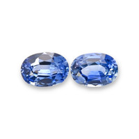 1.78 Ct.Tw.Total Carat Weight Blue Sapphire Pair from Ceylon (Sri Lanka) Video