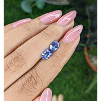 1.78 Ct.Tw.Total Carat Weight Blue Sapphire Pair from Ceylon (Sri Lanka) Life Style