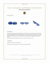 2.10 Ct.Tw.Total Carat Weight Blue Sapphire Pair from Ceylon (Sri Lanka) Appraisal