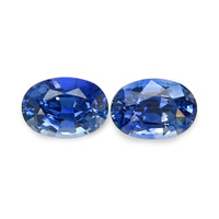 2.10 Ct.Tw.Total Carat Weight Blue Sapphire Pair from Ceylon (Sri Lanka) Video