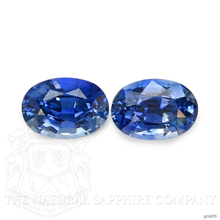 2.10 Ct.Tw. Blue Sapphire Pair from Ceylon (Sri Lanka)