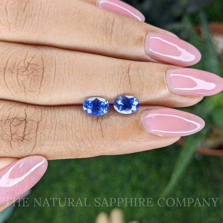 2.10 Ct.Tw. Blue Sapphire Pair from Ceylon (Sri Lanka)
