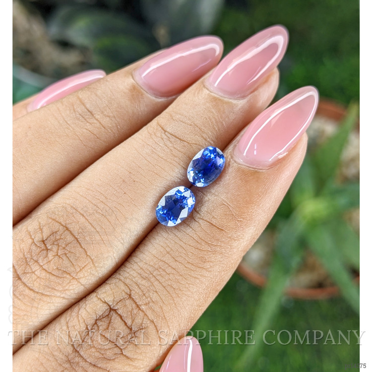 2.10 Ct.Tw. Blue Sapphire Pair from Ceylon (Sri Lanka)