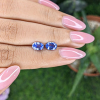 1.87 Ct.Tw.Total Carat Weight Blue Sapphire Pair from Ceylon (Sri Lanka) Life Style