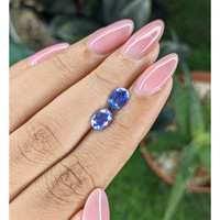 1.87&nbsp;Ct.Tw.Total Carat Weight Blue Sapphire Pair from Ceylon (Sri Lanka) Life Style