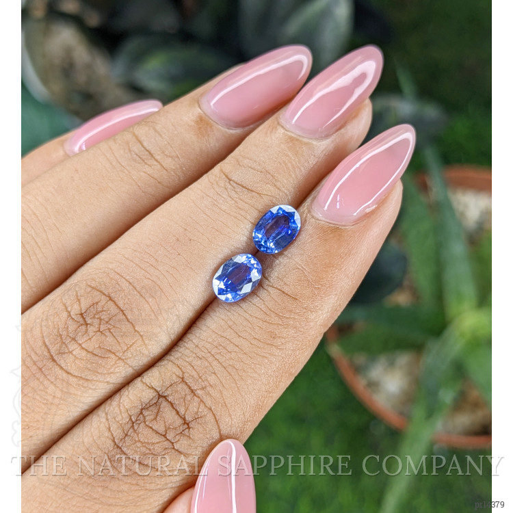 1.87 Ct.Tw. Blue Sapphire Pair from Ceylon (Sri Lanka)