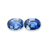 1.73 Ct.Tw.Total Carat Weight Blue Sapphire Pair from Ceylon (Sri Lanka) Video