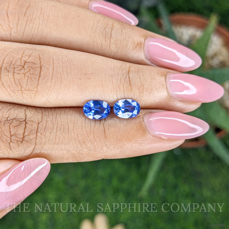1.73 Ct.Tw. Blue Sapphire Pair from Ceylon (Sri Lanka)