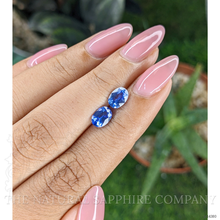 1.73 Ct.Tw. Blue Sapphire Pair from Ceylon (Sri Lanka)
