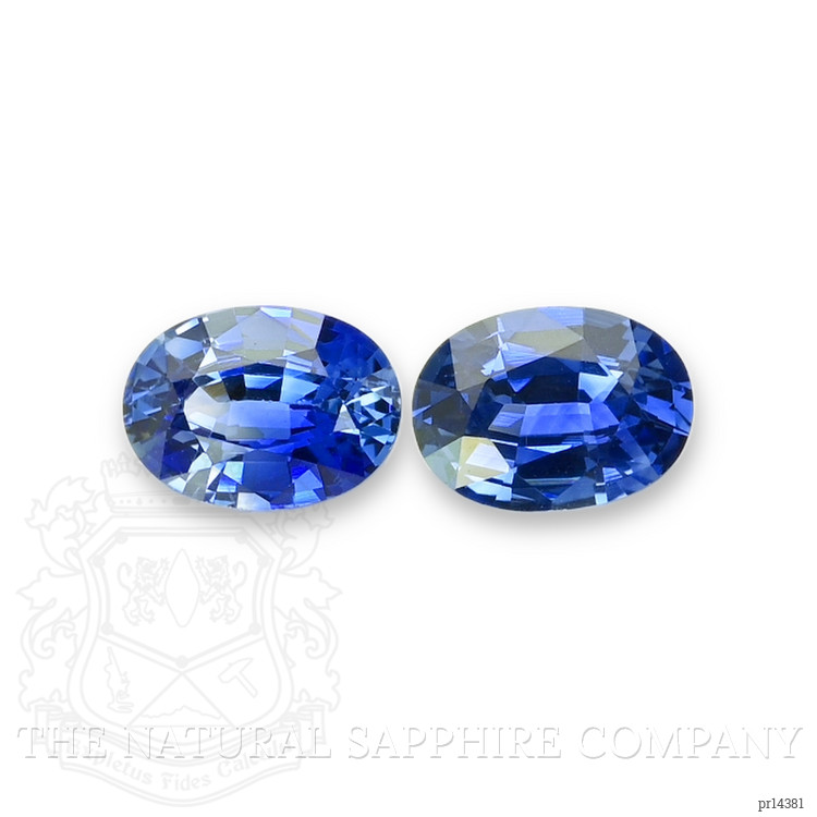 2.29 Ct.Tw. Blue Sapphire Pair from Ceylon (Sri Lanka)