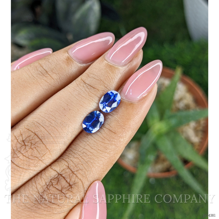 2.29 Ct.Tw. Blue Sapphire Pair from Ceylon (Sri Lanka)