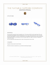 1.95 Ct.Tw.Total Carat Weight Blue Sapphire Pair from Ceylon (Sri Lanka) Appraisal