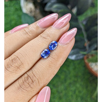 1.95&nbsp;Ct.Tw.Total Carat Weight Blue Sapphire Pair from Ceylon (Sri Lanka) Life Style