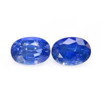 2.32&nbsp;Ct.Tw.Total Carat Weight Blue Sapphire Pair from Ceylon (Sri Lanka) Video