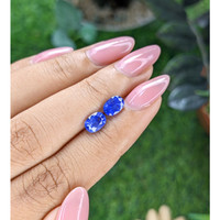 2.32 Ct.Tw.Total Carat Weight Blue Sapphire Pair from Ceylon (Sri Lanka) Life Style