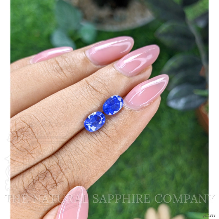 2.32 Ct.Tw. Blue Sapphire Pair from Ceylon (Sri Lanka)