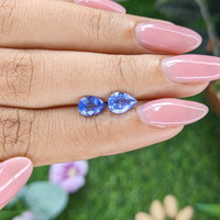 1.64&nbsp;Ct.Tw.Total Carat Weight Blue Sapphire Pair from Ceylon (Sri Lanka) Life Style