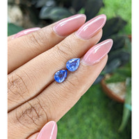 1.64 Ct.Tw.Total Carat Weight Blue Sapphire Pair from Ceylon (Sri Lanka) Life Style