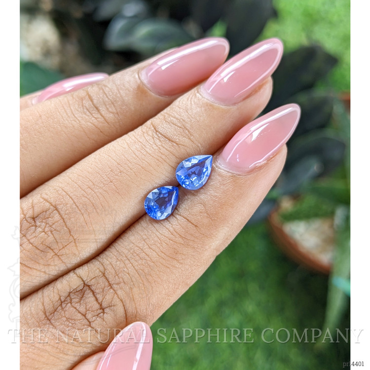 1.64 Ct.Tw. Blue Sapphire Pair from Ceylon (Sri Lanka)