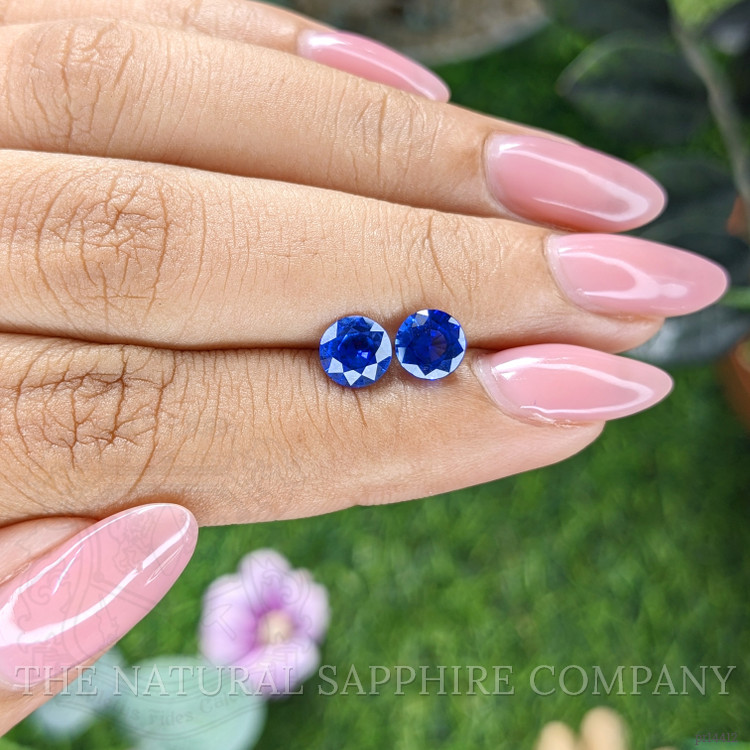 2.00 Ct.Tw. Blue Sapphire Pair from Ceylon (Sri Lanka)