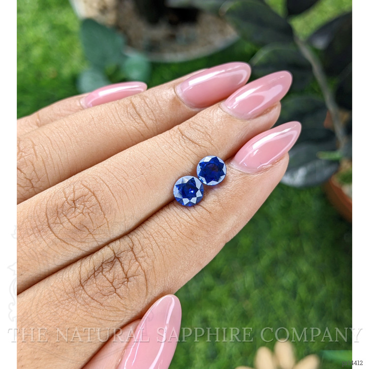 2.00 Ct.Tw. Blue Sapphire Pair from Ceylon (Sri Lanka)