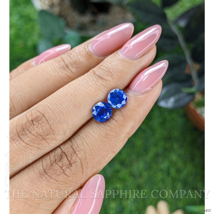 2.69 Ct.Tw. Blue Sapphire Pair from Ceylon (Sri Lanka)