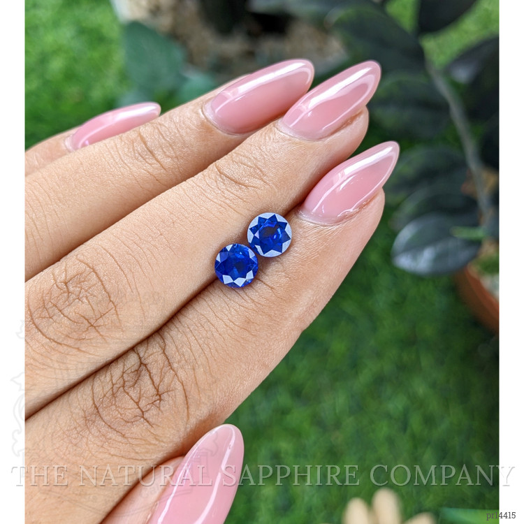 1.94 Ct.Tw. Blue Sapphire Pair from Ceylon (Sri Lanka)