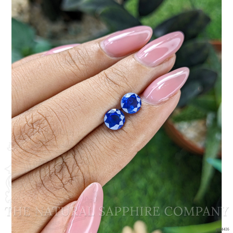 1.98 Ct.Tw. Blue Sapphire Pair from Ceylon (Sri Lanka)