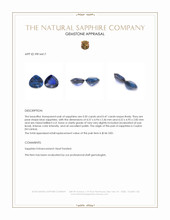0.97&nbsp;Ct.Tw.Total Carat Weight Blue Sapphire Pair from Ceylon (Sri Lanka) Appraisal