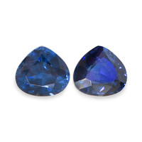 0.97&nbsp;Ct.Tw.Total Carat Weight Blue Sapphire Pair from Ceylon (Sri Lanka) Video