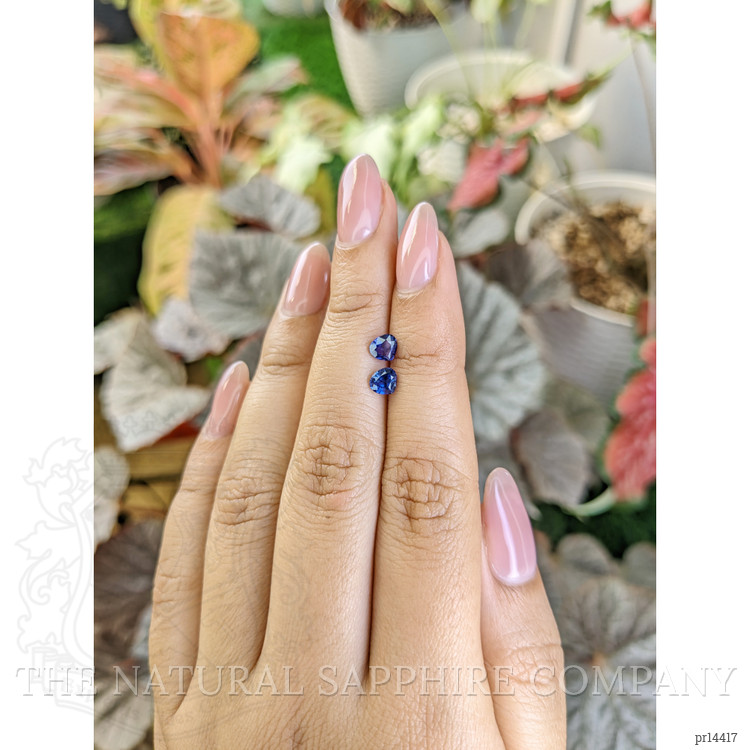 0.97 Ct.Tw. Blue Sapphire Pair from Ceylon (Sri Lanka)