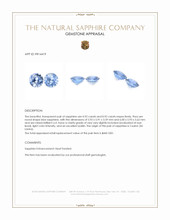 1.84&nbsp;Ct.Tw.Total Carat Weight Blue Sapphire Pair from Ceylon (Sri Lanka) Appraisal