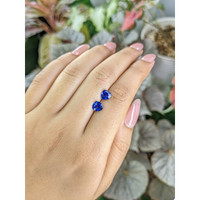 1.87&nbsp;Ct.Tw.Total Carat Weight Blue Sapphire Pair from Ceylon (Sri Lanka) Life Style