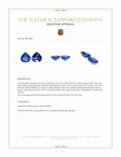 1.36&nbsp;Ct.Tw.Total Carat Weight Blue Sapphire Pair from Ceylon (Sri Lanka) Appraisal