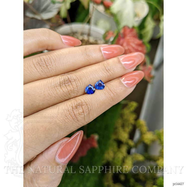 1.36 Ct.Tw. Blue Sapphire Pair from Ceylon (Sri Lanka)