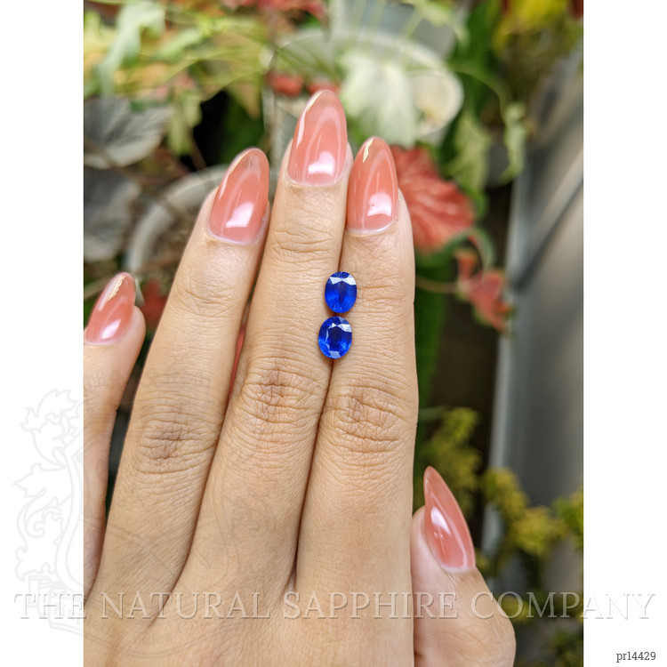 2.33 Ct.Tw. Blue Sapphire Pair from Ceylon (Sri Lanka)
