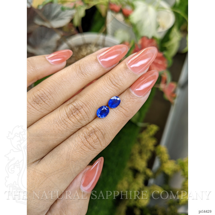2.33 Ct.Tw. Blue Sapphire Pair from Ceylon (Sri Lanka)