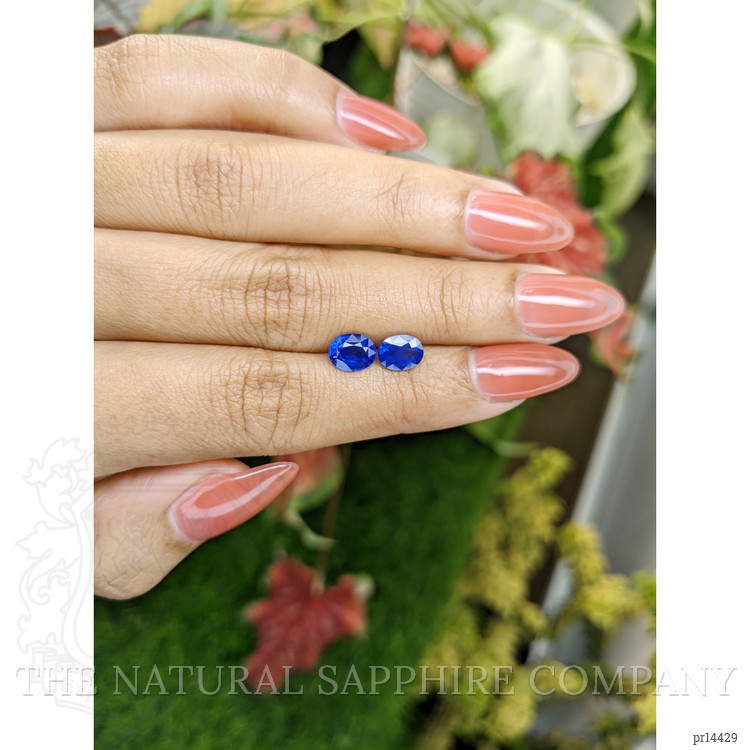 2.33 Ct.Tw. Blue Sapphire Pair from Ceylon (Sri Lanka)