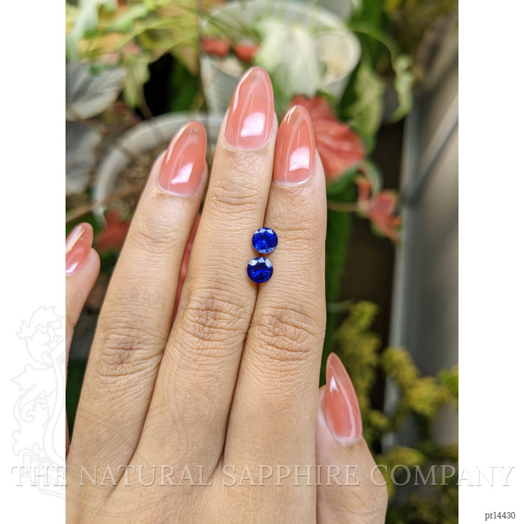 1.54 Ct.Tw. Blue Sapphire Pair from Ceylon (Sri Lanka)