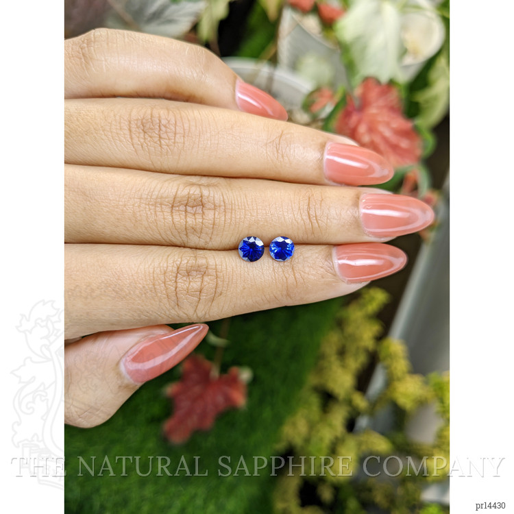 1.54 Ct.Tw. Blue Sapphire Pair from Ceylon (Sri Lanka)