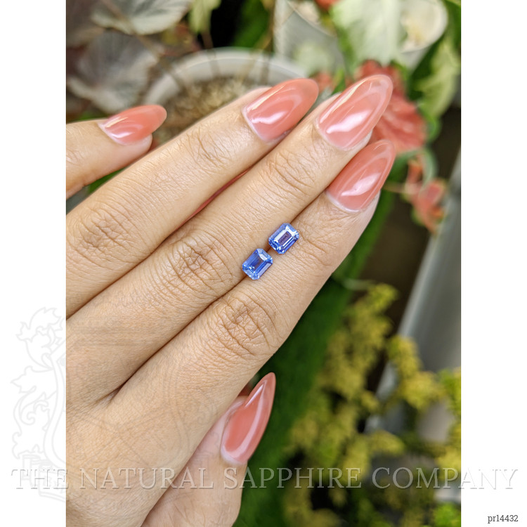1.53 Ct.Tw. Blue Sapphire Pair from Ceylon (Sri Lanka)
