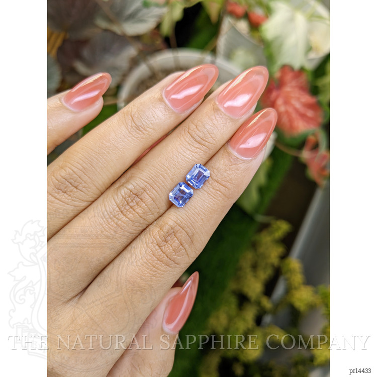2.35 Ct.Tw. Blue Sapphire Pair from Ceylon (Sri Lanka)