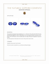 2.11&nbsp;Ct.Tw.Total Carat Weight Blue Sapphire Pair from Ceylon (Sri Lanka) Appraisal