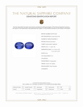 2.11 Ct.Tw.Total Carat Weight Blue Sapphire Pair from Ceylon (Sri Lanka) Scan Report