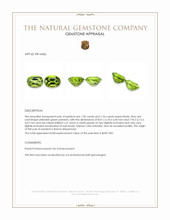3.06&nbsp;Ct.Tw.Total Carat Weight Yellowish Green Peridot Pair from Burma (Myanmar) Appraisal