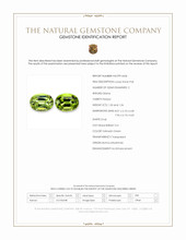 3.06&nbsp;Ct.Tw.Total Carat Weight Yellowish Green Peridot Pair from Burma (Myanmar) Scan Report