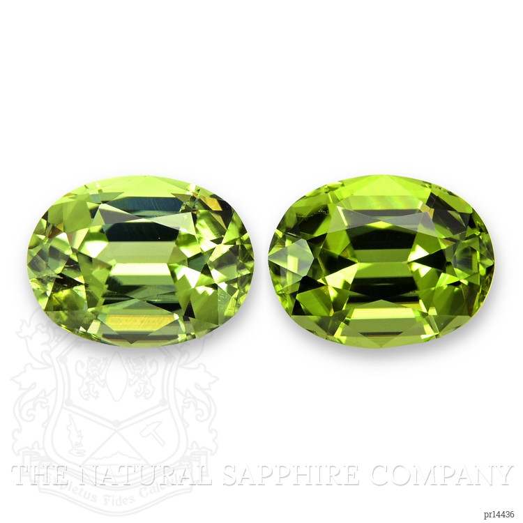 3.06 Ct.Tw. Yellowish Green Peridot Pair from Burma (Myanmar)