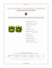 2.87 Ct.Tw.Total Carat Weight Yellowish Green Peridot Pair from Burma (Myanmar) Scan Report