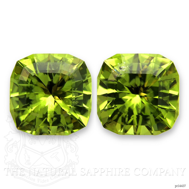 2.87 Ct.Tw. Yellowish Green Peridot Pair from Burma (Myanmar)